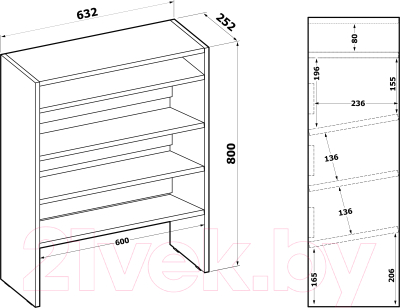 Полка для обуви Сокол-Мебель ТО-32