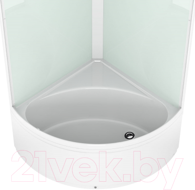 Душевая кабина Domani-Spa Simple 99 High Eco / DS01EcSm99HWCl00-V1.2 (белый/прозрачное стекло)