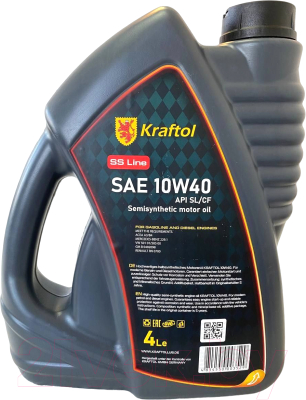 Моторное масло Kraftol API SL/CF SAE 10W40 / 3529