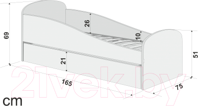 Кровать-тахта детская Бельмарко Letmo / 2068