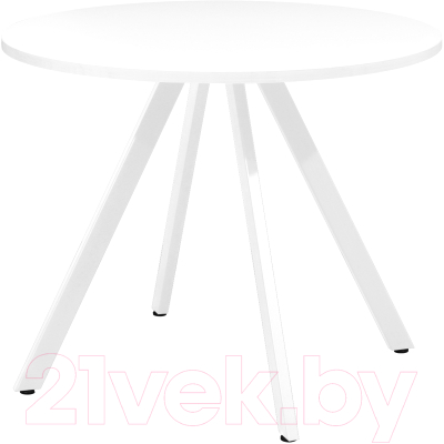 Обеденный стол Millwood Олесунн D1000 (белый/металл белый) - фото