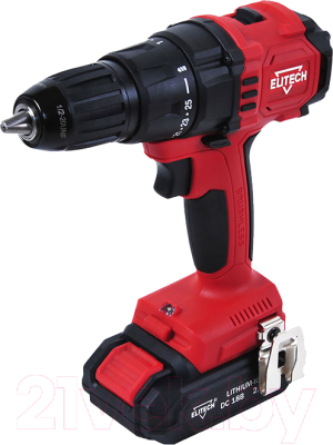 Аккумуляторная дрель-шуруповерт Elitech ДА 18БЛ2 (E2201.011.01) - фото