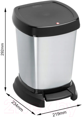 Мусорное ведро Rotho Paso с педалью / 1116510264