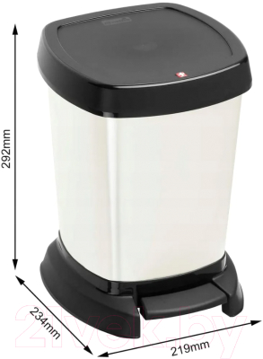 Мусорное ведро Rotho Paso с педалью / 1116510746