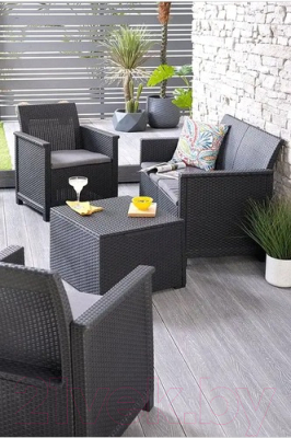 Комплект садовой мебели Keter Elodie 2 Seater / 253948 (графит)