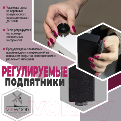 Секция в прихожую Millwood Сканди 6 65x40x200 (белый/металл черный)