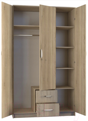 Шкаф Anrex Romana 3D2S (дуб сонома)