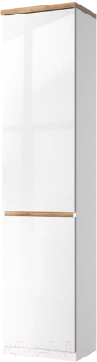 Шкаф-пенал Anrex Taurus 1D (белый/дуб вотан) - фото