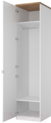 Шкаф-пенал Anrex Taurus 1DGLZ (белый/дуб вотан)