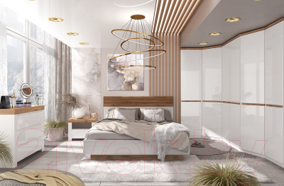 Шкаф-пенал Anrex Taurus 1DTL (белый/дуб вотан)