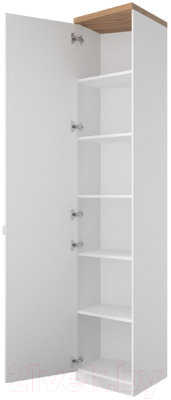 Шкаф-пенал Anrex Taurus 1DTPZ (белый/дуб вотан)