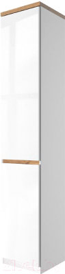 Шкаф-пенал Anrex Taurus 1DTP (белый/дуб вотан) - фото