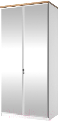 Шкаф Anrex Taurus 2DGHZ (белый/дуб вотан) - фото