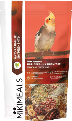 Корм для птиц Mikimeals Для средних попугаев - фото