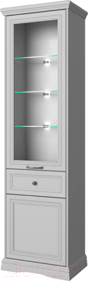 Шкаф с витриной Anrex Valencia 1V1D1S (серый) - фото
