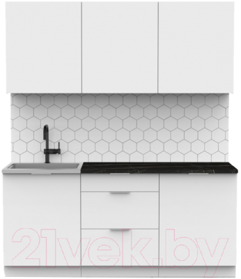 Кухонный гарнитур Интермебель Микс Топ-4 1.8м (белый премиум/тунис) - фото