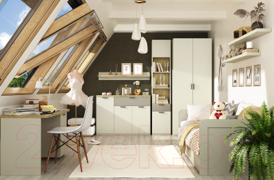 Письменный стол Anrex Modern 130 (персидский жемчуг/дуб наварра)