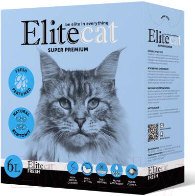 Наполнитель для туалета EliteCat Fresh с ароматом свежести 2459/EC