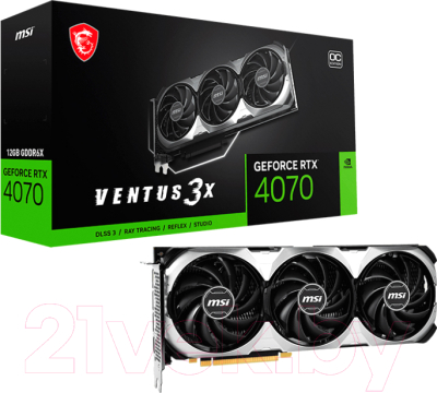 Видеокарта MSI RTX 4070 Ventus 3X 12G OC