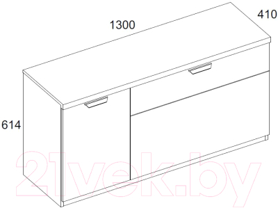 Тумба Anrex Modern RTV 2D1S (персидский жемчуг/ирландский ликер)