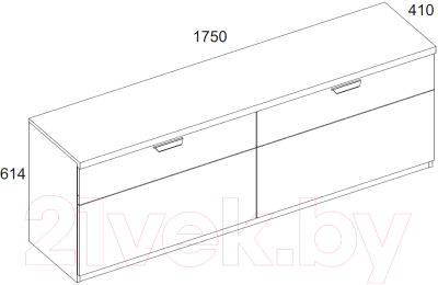 Тумба Anrex Modern RTV 2D2S (персидский жемчуг/ирландский ликер)
