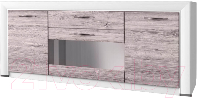 Тумба Anrex Olivia RTV 1V2D1S (вудлайн кремовый/дуб анкона) - фото