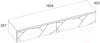 Тумба Anrex Kaylas 2S-1 (дуб каньон/силк шитаке)