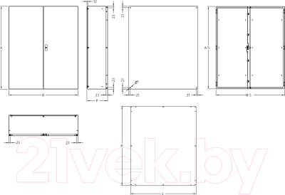 Щит с монтажной панелью ETA ECOR-101230X