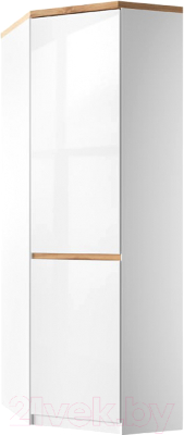 Шкаф Anrex Taurus 1DGL угловой (белый/дуб вотан) - фото