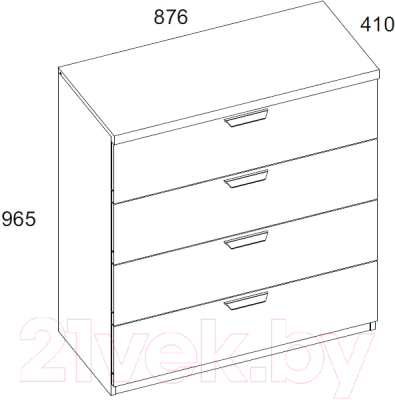 Комод Anrex Modern 4S (персидский жемчуг)