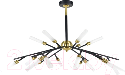 Люстра Mirastyle SL-21010/18 BK+BRASS+WG - фото