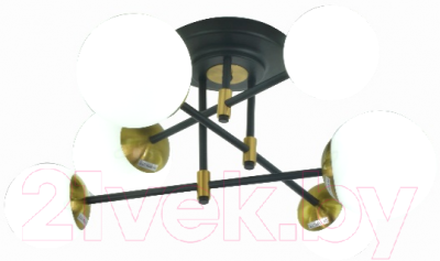 Люстра Mirastyle SL-41236/6 BK+YB - фото