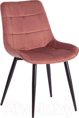 Стул Tetchair Abruzzo металл/вельвет (коралловый HLR 44/черный) - фото