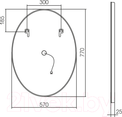Зеркало Silver Mirrors Афина 57x77 / LED-00002678