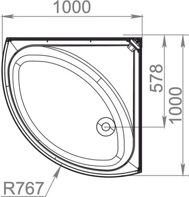 Душевая кабина Domani-Spa Simple 110 High / DS01Sm110HWCl00-V1.2