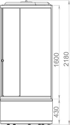 Душевая кабина Domani-Spa Simple 110 High / DS01Sm110HWCl00-V1.2