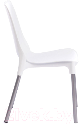 Стул Tetchair Genius (металл/пластик/белый/ножки хром)