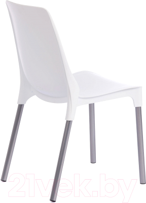 Стул Tetchair Genius (металл/пластик/белый/ножки хром)