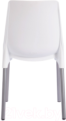 Стул Tetchair Genius (металл/пластик/белый/ножки хром)