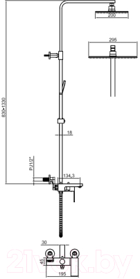 Душевая система Maxonor Pure Life PL2490
