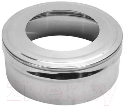 Заглушка дымохода Гефест Сталь С отверстием 120х200 AISI 430/430 0.5мм/0.5мм (В) - фото