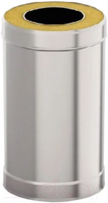 Труба дымохода Гефест Сталь 0.25м 115х200 AISI 430/430 0.8мм/0.5мм (К) - фото