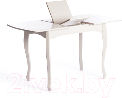 Обеденный стол Tetchair Caterina Provence 100+30x70x75 (бук/Ivory White)
