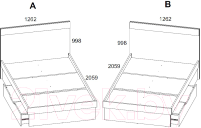 Полуторная кровать Anrex Modern 120 S