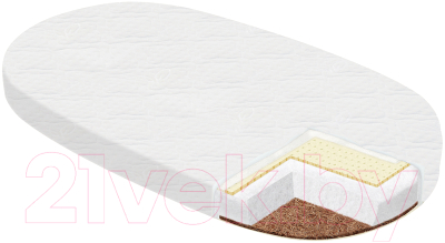 Матрас в кроватку INDIGO Lux Life Aloe 12x75x125