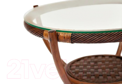 Журнальный столик Tetchair Andrea (ротан/античный орех)