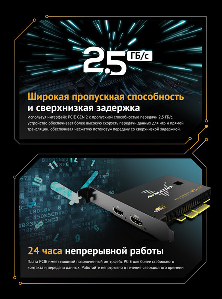 Устройство видеозахвата Avmatrix VC12-4K HDMI PCIE / 29982
