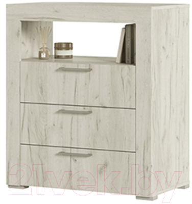 Комод Стендмебель Гранд К2 (дуб крафт белый) - фото