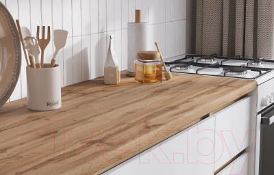 Кухонный гарнитур Стендмебель Хелен 2.0 (белый/дуб крафт золотой)