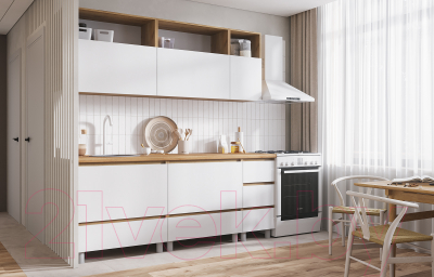 Кухонный гарнитур Стендмебель Хелен 2.0 (белый/дуб крафт золотой)